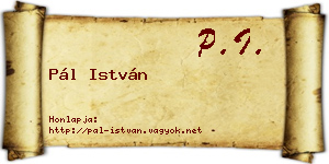 Pál István névjegykártya