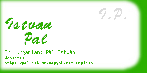 istvan pal business card